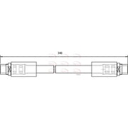 Apec Brake Hydraulic Hose Line Front HOS3701