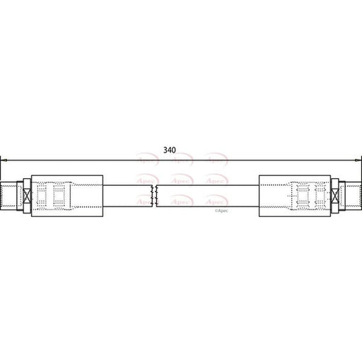 Apec Brake Hydraulic Hose Line Front HOS3701