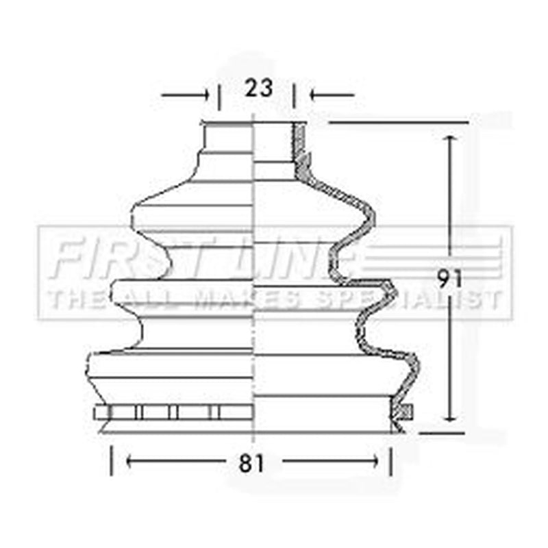 First Line Drive Shaft Bellow Kit Front Left FCB2529