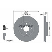 Textar 2 x Internally Vented Front Brake Discs 92303203