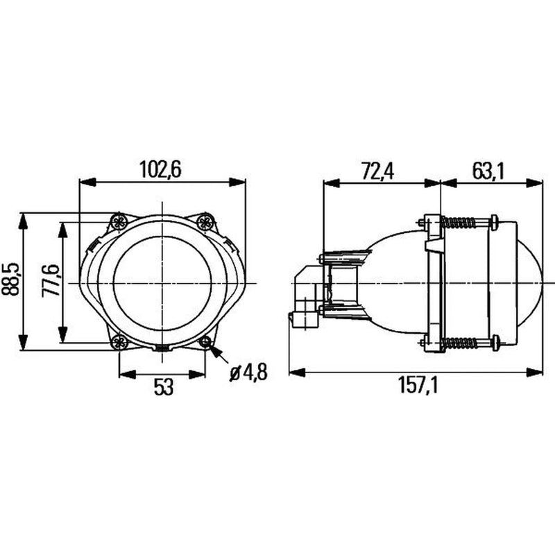 Hella Headlight Headlamp HB3 Left 1BL 998 570-001