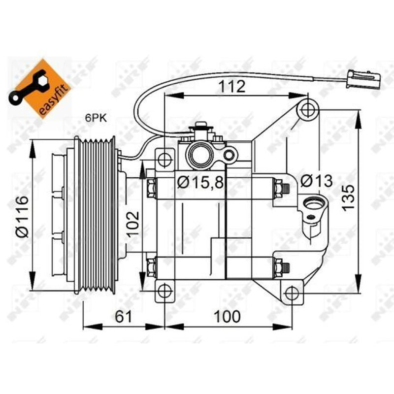 NRF Air Conditioning Compressor 32687