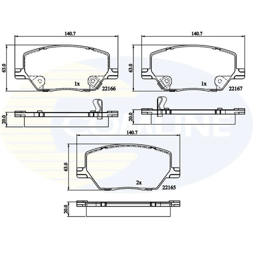 Comline 4 x Front Brake Pad Set CBP32294