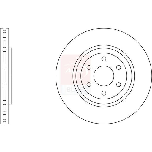 Apec 2 x Vented Front Brake Discs SDK6015