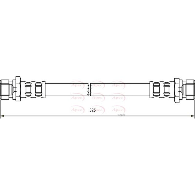 Apec Brake Hydraulic Hose Line Rear HOS3664
