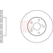 Apec 2 x Vented Front Brake Discs DSK686