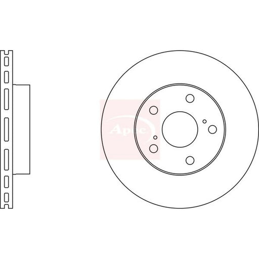 Apec 2 x Vented Front Brake Discs DSK686