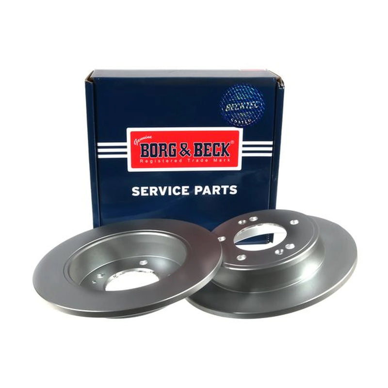 Borg & Beck 2 x Solid Rear Brake Discs BBD5257