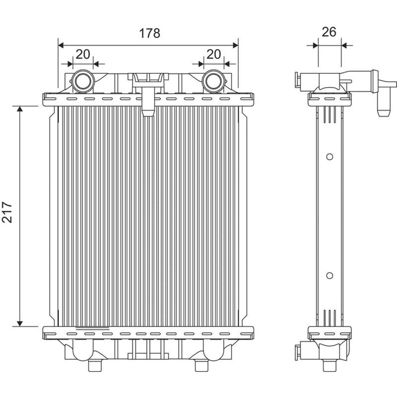 Valeo Engine Radiator 701429