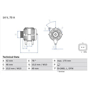 Bosch Car Alternator 12V 0 986 049 690