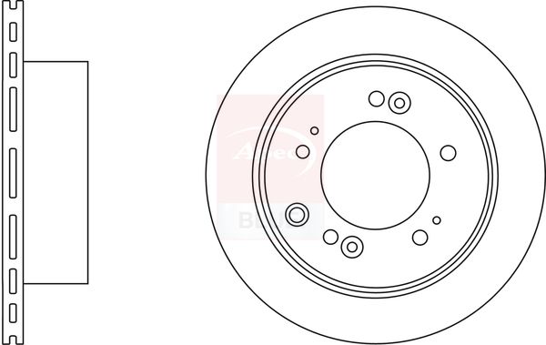 Apec 2 x Brake Disc Set Vented