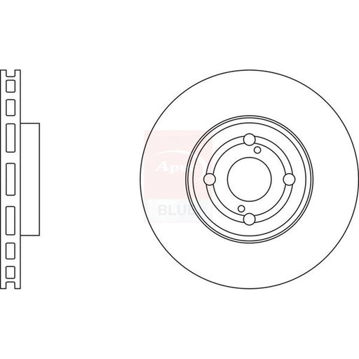 Apec 2 x Vented Front Brake Discs SDK6241