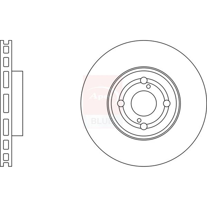 Apec 2 x Vented Front Brake Discs SDK6241