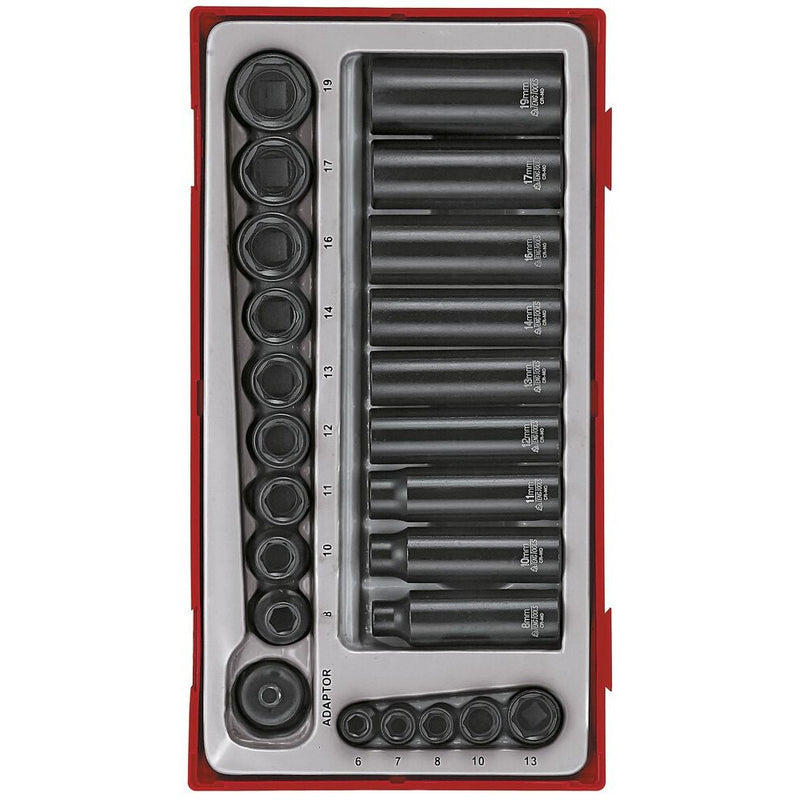 Teng Tools Impact Socket Set TT1 24 Pieces 1/4" & 3/8" Drive