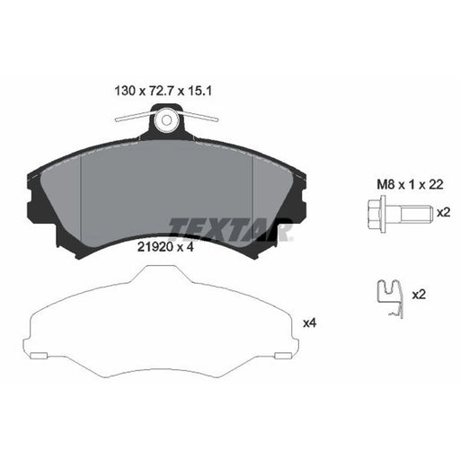 Textar Front Brake Pad Set 2192001