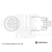 Blue Print Oil Filter Housing Cap ADBP990022