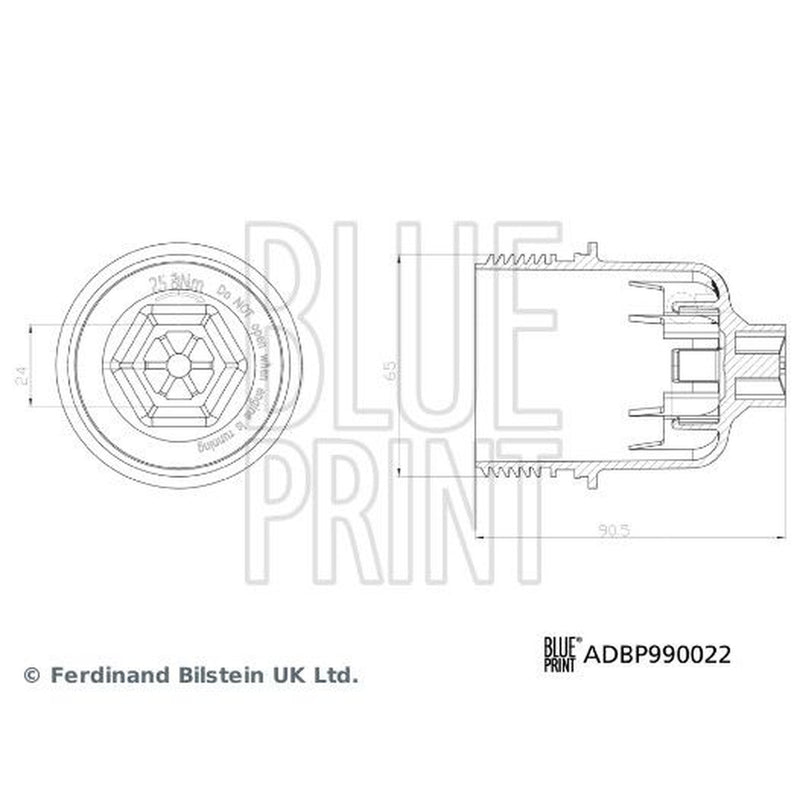 Blue Print Oil Filter Housing Cap ADBP990022