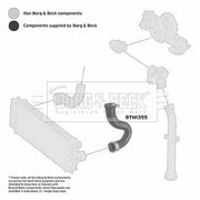 Borg & Beck Intercooler Turbo Charge Air Hose BTH1355