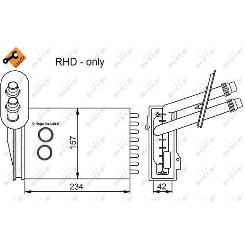 NRF Heater Matrix Core Heat Exchanger 53402