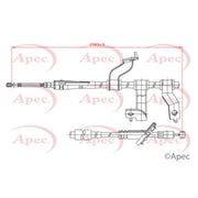Apec Handbrake Cable Right Rear CAB1238