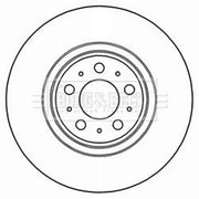 Borg & Beck 2 x Vented Front Brake Discs BBD5955S