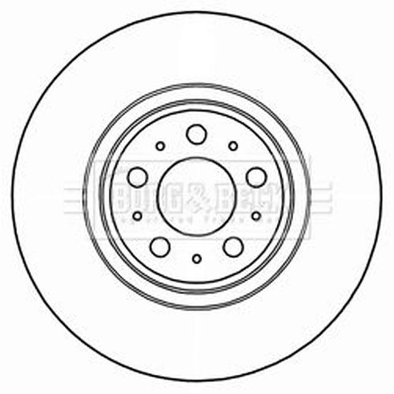 Borg & Beck 2 x Vented Front Brake Discs BBD5955S
