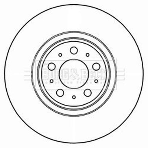 Borg & Beck 2 x Vented Front Brake Discs BBD5955S