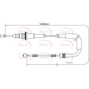 Apec Handbrake Cable Left Rear CAB1377