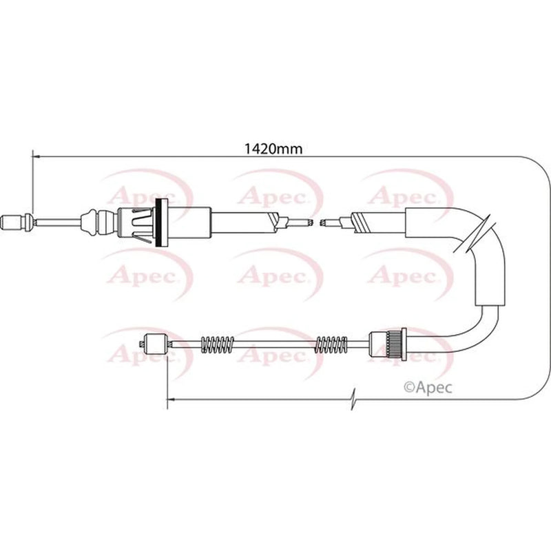 Apec Handbrake Cable Left Rear CAB1377