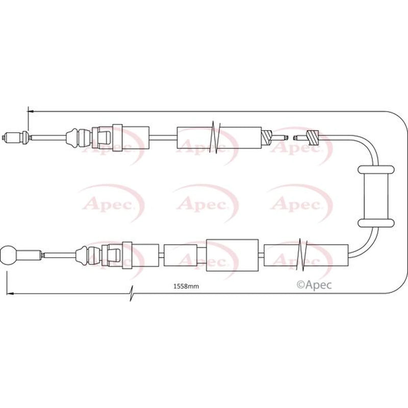 Apec Handbrake Cable Left Rear CAB1482