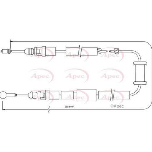 Apec Handbrake Cable Left Rear CAB1482