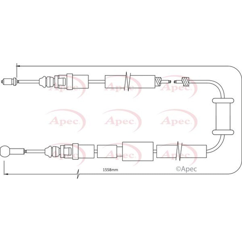 Apec Handbrake Cable Left Rear CAB1482