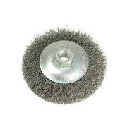 Lessmann Conical Bevel Brush 100mm x M14 Bore, 0.35 Steel Wire - 422.177