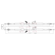 Apec Handbrake Cable Left Rear CAB1315