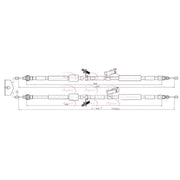 Apec Handbrake Cable Left Rear CAB1315