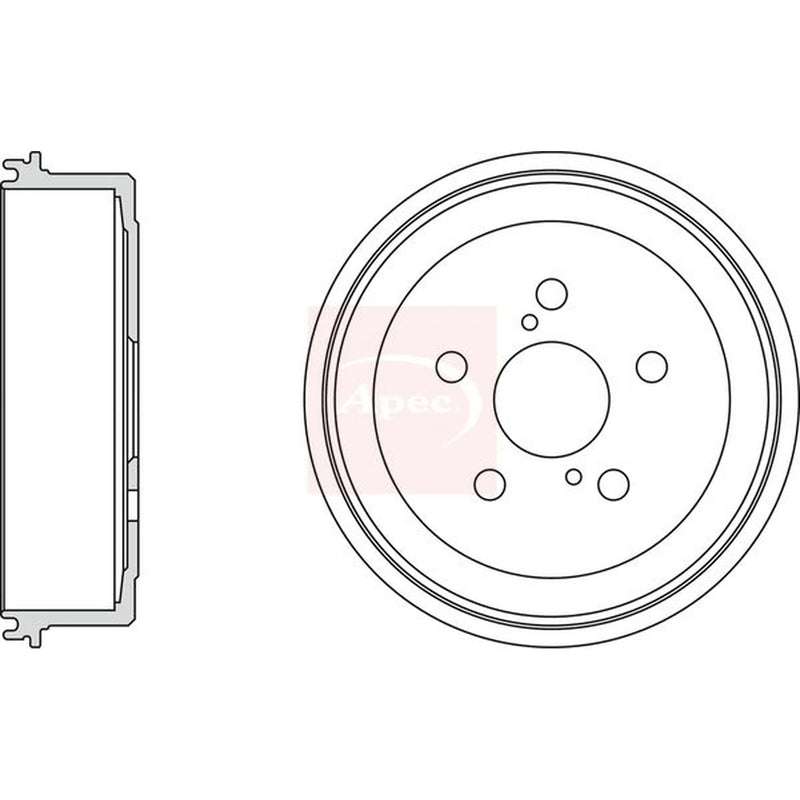 Apec Brake Drum Assembly Rear DRM9106