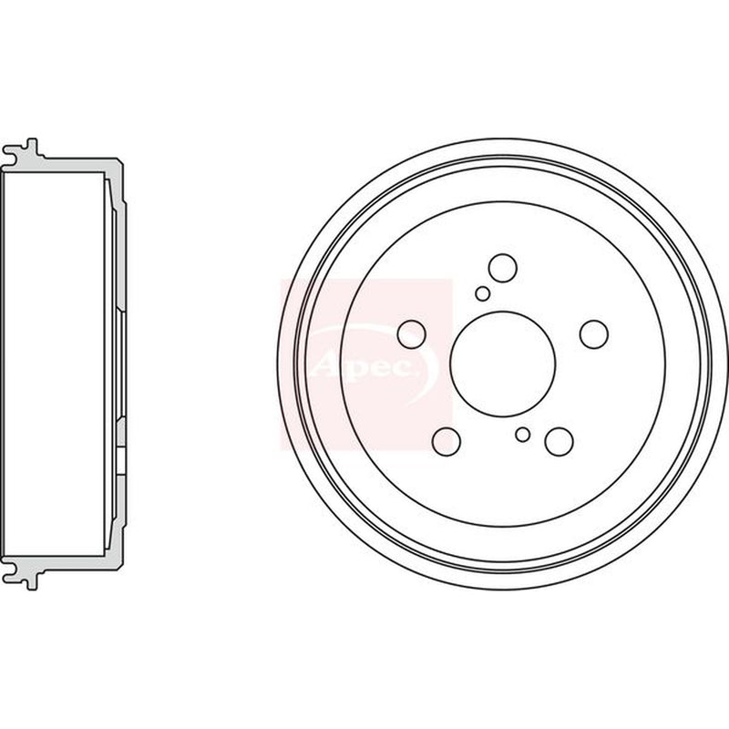 Apec Brake Drum Assembly Rear DRM9106