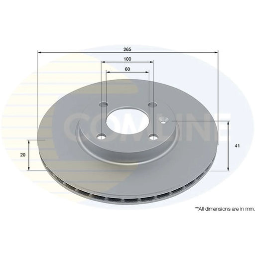 Comline 2 x Internally Vented Front Brake Discs ADC2809V