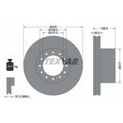 Textar 2 x Internally Vented Brake Discs 93105600
