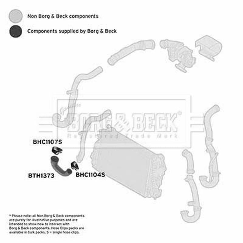 Borg & Beck Intercooler Turbo Charge Air Hose BTH1373