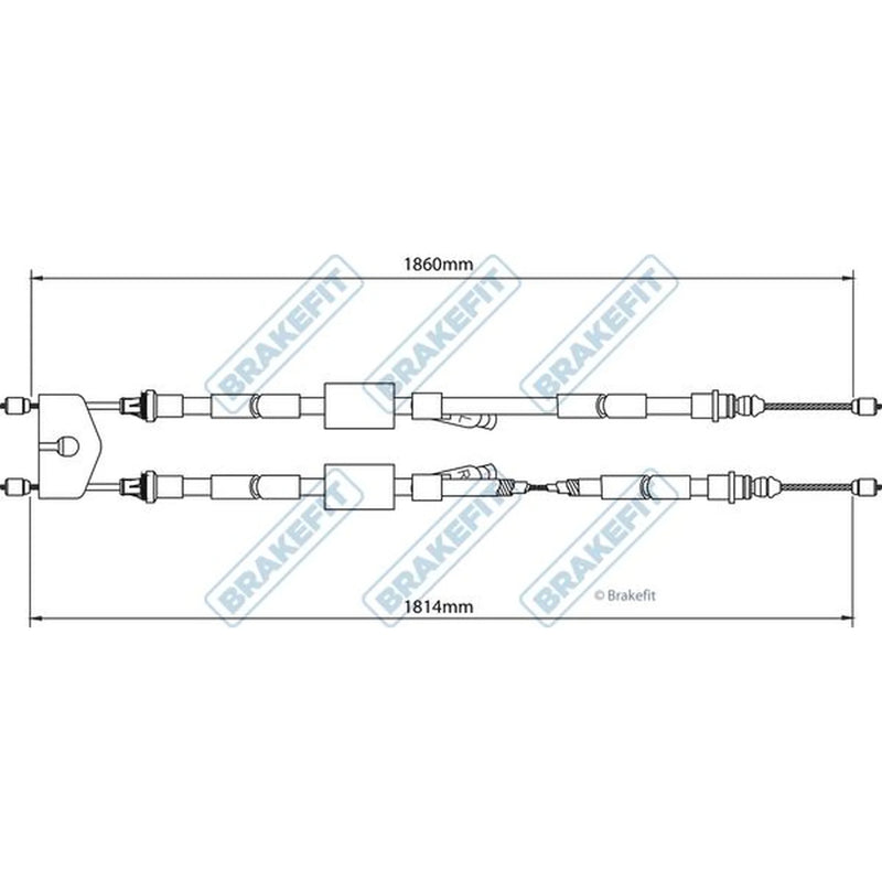 Apec Handbrake Cable Left Rear BBC3146