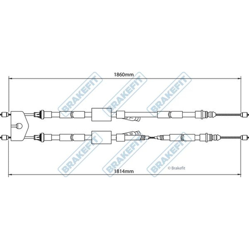 Apec Handbrake Cable Left Rear BBC3146