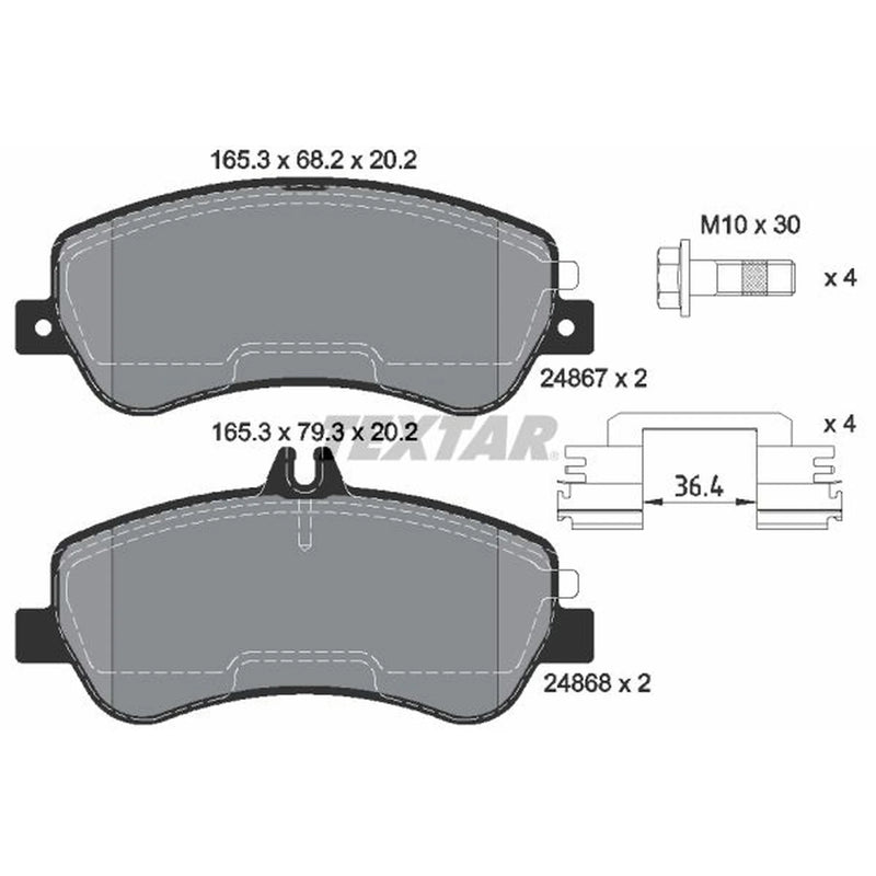 Textar Front Brake Pad Set 2486701