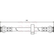 Apec Brake Hydraulic Hose Line Rear HOS3397