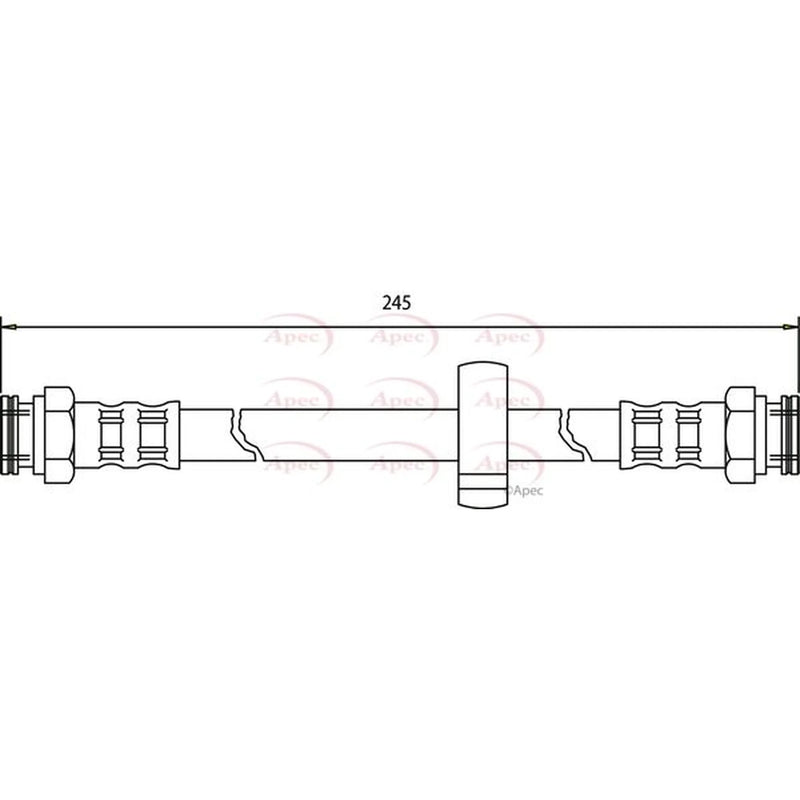 Apec Brake Hydraulic Hose Line Rear HOS3397