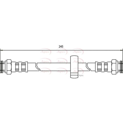 Apec Brake Hydraulic Hose Line Rear HOS3397