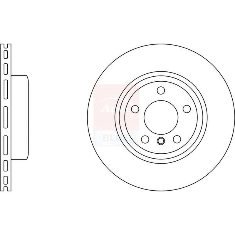 Apec 2 x Vented Front Brake Discs SDK6434