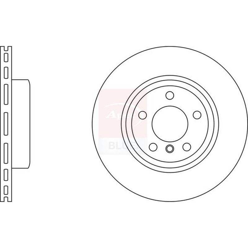 Apec 2 x Vented Front Brake Discs SDK6434