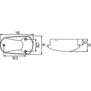 Hella Auxiliary Direction Indicator Lateral Mounting Connectors 2BM 008 355-001
