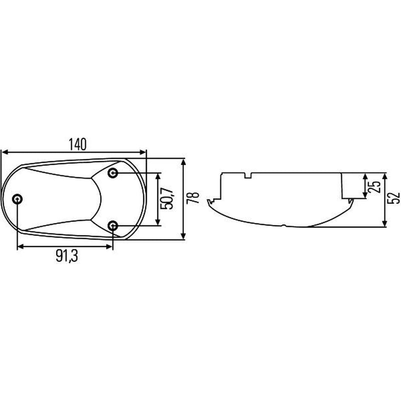 Hella Auxiliary Direction Indicator Lateral Mounting Connectors 2BM 008 355-001